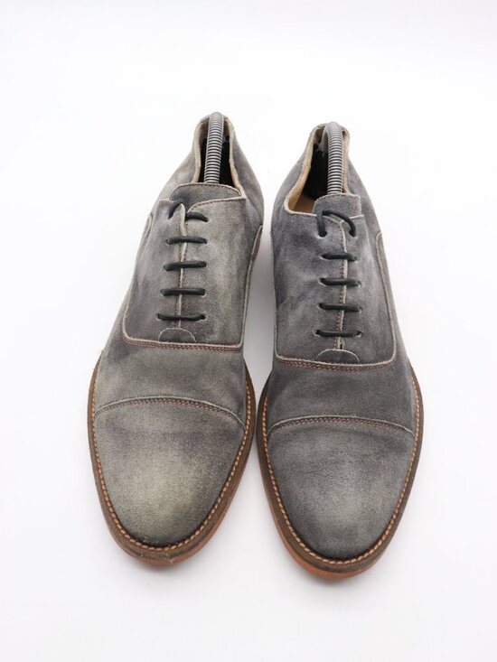 Donald J Pliner Embe Shoes Men\'s Size 9 M Gray Distressed Suede Cap Toe Shoes main image 9